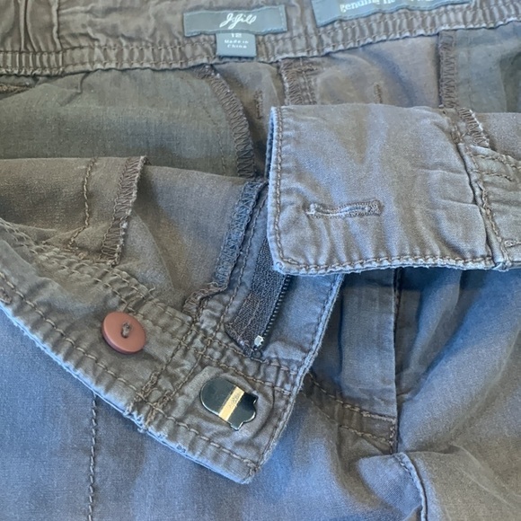 J. Jill Genuine Fit at Waist Brown Casual Cropped Cotton Pants Women’s Size 13 - Picture 9 of 10